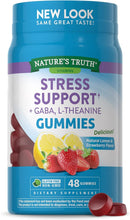 Stress Relief Gummies for Adults | with Gaba, L Theanine and Lemon Balm | Lemon Strawberry Gummies | Non-Gmo, Gluten Free Supplement | by