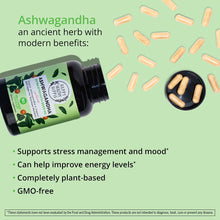 Organic Ashwagandha Capsules 2100Mg – Stress Relief Supplement - Extra Strength - 100% Herbal, USDA Organic Ashwagandha Root Powder Extract W/ Black Pepper - Energy, Mood & Cortisol Manager, 90 Ct​