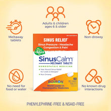 Sinuscalm Tablets for Sinus Pain Relief, Runny Nose, Congestion, Sinus Pressure, Headache - 60 Count