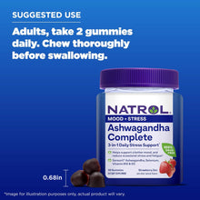 Ashwagandha Complete, 3-In-1 Daily Stress Support Gummies, Stress and Mood Support Supplement, 30 Strawberry Zen-Flavored Ashwagandha Gummies, 15 Day Supply