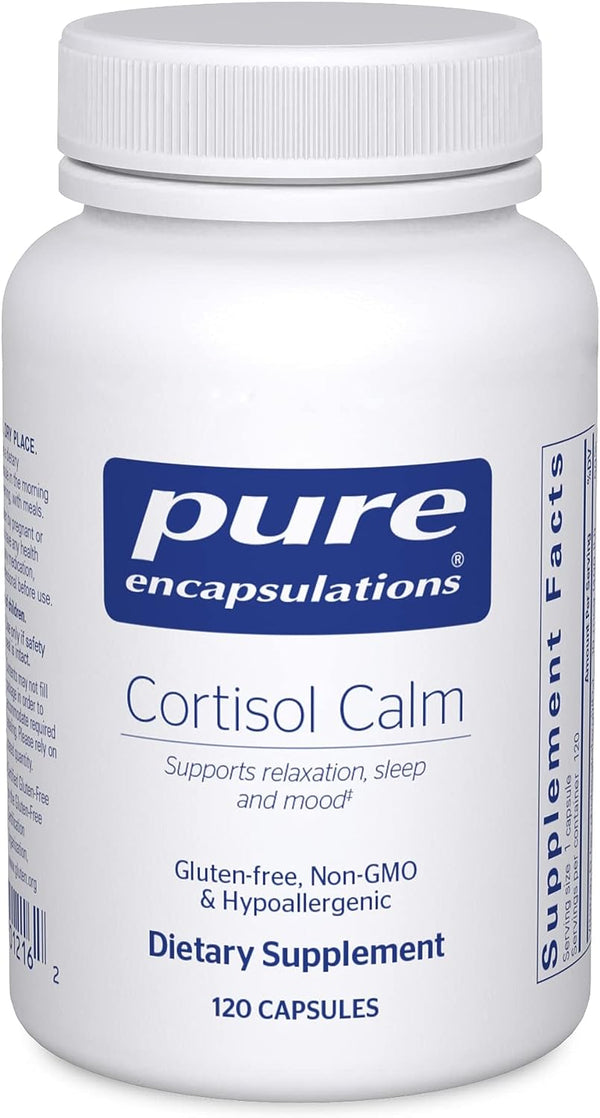 Cortisol Calm - Supports Cortisol Health & Relaxation - Contains Ashwagandha & L-Theanine - Restful Sleep - 120 Capsules