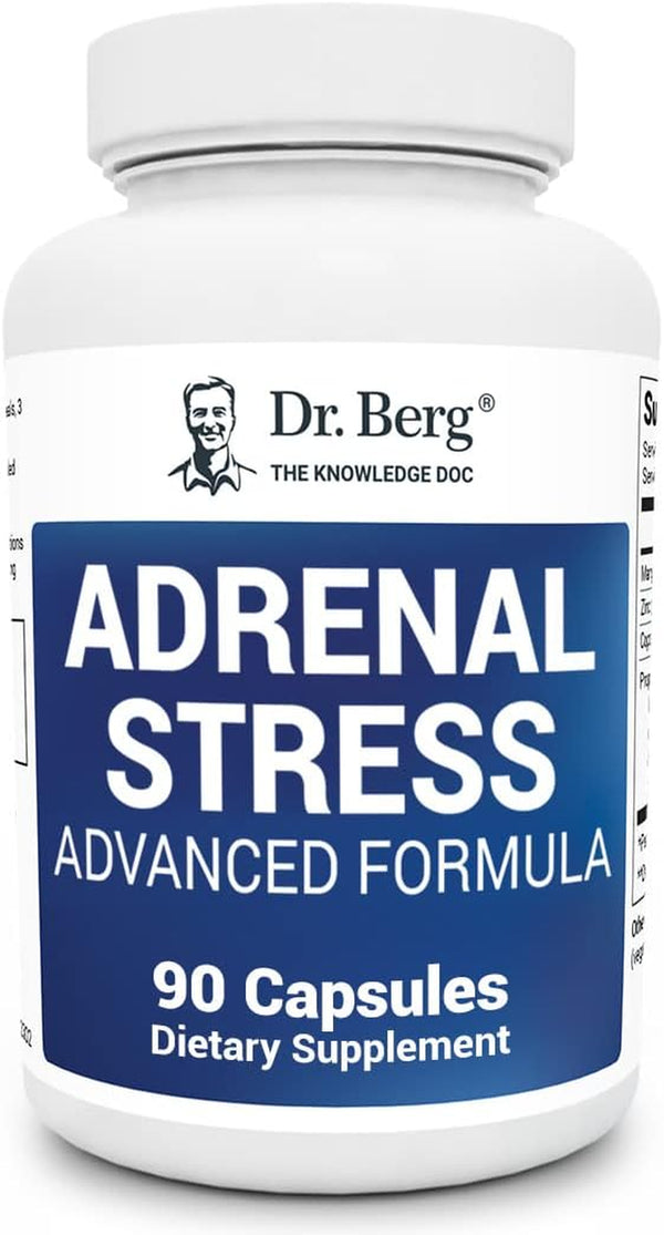 Dr. Berg’S Adrenal Stress Advanced Formula - Adrenal Support Supplements for Stress, Mood and Energy Support - Adrenal Fatigue Supplements - Cortisol Manager with Ashwagandha - 90 Capsules