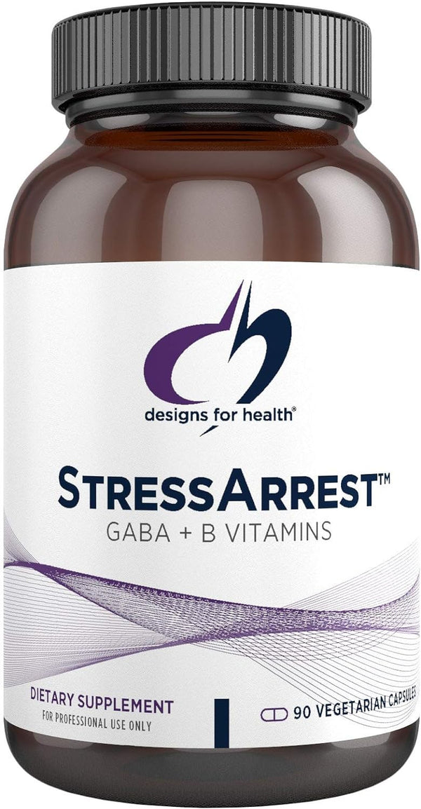 Stressarrest - 300Mg GABA with Glycine, Pantothenic Acid + Niacinamide (Vitamin B3) to Promote a Calm Stress Response - Non-Gmo Gluten Free Supplement (90 Capsules)