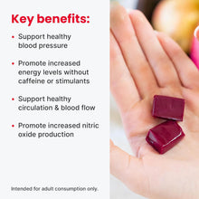 Superbeets Heart Chews - Nitric Oxide Production and Blood Pressure Support - Grape Seed Extract & Non-Gmo Beet Energy Chews - Pomegranate Berry Flavor - 60 Count