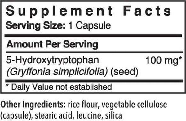 5-HTP 100 Mg | Supplement to Support Stress Management, Mood and Sleep* | 60 Capsules