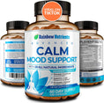 28 in 1 Calm Mood Support Supplement- Natural Happy Pills for Occasional Anxiousness & Stress, Worry Feelings, Relaxation, Mental Clarity | Max Sleep & Mood Support for Women & Men|120 Vegan Capsules