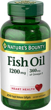 Fish Oil, Supports Heart Health, 1200 Mg, 360 Mg Omega-3, Rapid Release Softgels, 200 Ct