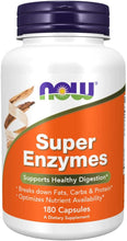 Supplements, Super Enzymes, Formulated with Bromelain, Ox Bile, Pancreatin and Papain,180 Capsules