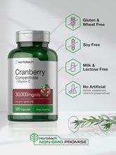 Cranberry Concentrate Extract Pills + Vitamin C | 30,000Mg | 120 Capsules | Triple Strength Ultimate Potency Formula | Non-Gmo and Gluten Free Supplement