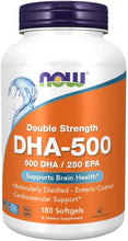 Supplements, DHA-500 with 250 EPA, Molecularly Distilled, Supports Brain Health*, 180 Softgels