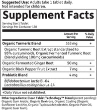 Organics Extra Strength Turmeric Inflammatory Response 120 Tablets-100Mg Curcumin (95% Curcuminoids) Black Pepper, Probiotics, Organic Non-Gmo Vegan Gluten Free Herbal Supplement