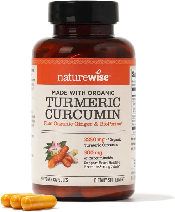 Curcumin Turmeric 2250Mg 95% Curcuminoids & Bioperine Black Pepper Extract Advanced Absorption for Joint Support [1 Month Supply - 90 Count]