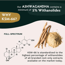 Ashwagandha KSM 66 Pure Organic Root Powder Extract Ayurvedic Supplement - Focus Mood Support Increase Energy Strength 600Mg of Natural KSM66 for Superior Absorption - 90 Capsules