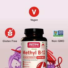 Maximum Strength Methyl B-12 5000 Mcg, Dietary Supplement for Cellular Energy Production and Brain Health Support, 60 Cherry-Flavored Chewable Tablets, 60 Day Supply