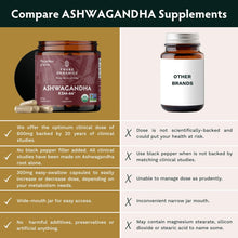 Ashwagandha KSM 66 Pure Organic Root Powder Extract Ayurvedic Supplement - Focus Mood Support Increase Energy Strength 600Mg of Natural KSM66 for Superior Absorption - 90 Capsules