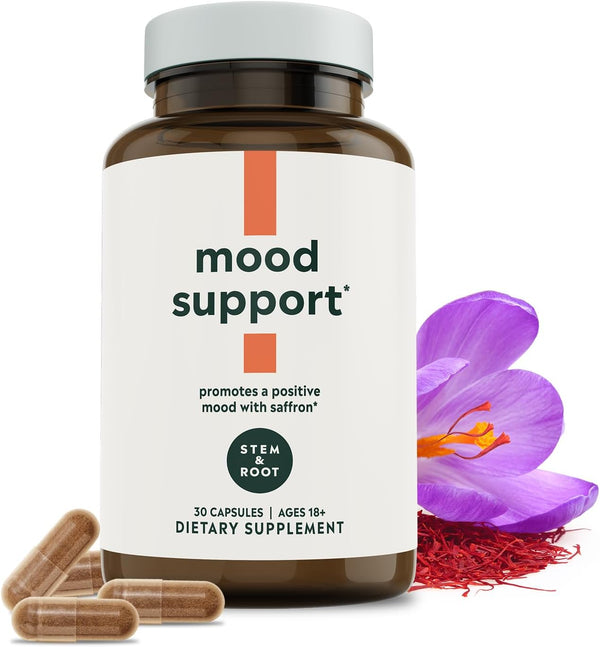 Mood Support Supplement with Saffron | Promotes a Positive, Balanced Mood | Increases Feel-Good Neurotransmitters & Calms Your Nervous System, 30 Capsules (1 Month Supply)