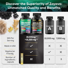 Dynamic Vitality Bundle, Sea Moss and Shilajit Bundle, Sea Moss 7000Mg, Black Seed Oil 4000Mg, Ashwagandha 2000Mg, Ginger & Shilajit 9000Mg, Rhodiola Rosea 1000Mg, Panax Ginseng (60 Count)