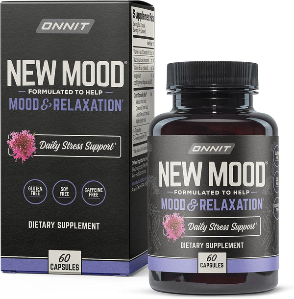 New Mood - Occasional Stress Relief, Sleep and Mood Support Supplement, 60 Count