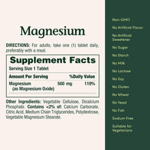 Magnesium, Bone and Muscle Health, Whole Body Support, Tablets, 500 Mg, 200 Ct