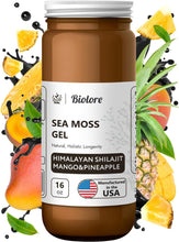 Sea Moss Gel Mango/Pineapple with Shilajit 16Oz - Shilajit and Sea Moss Combo - Wildcrafted Seamoss Gel with Shilajit - Made in USA, Vegan, for Men & Women, Superfood for Immune Support