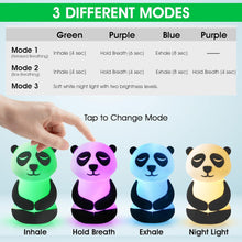 Peaceful Panda Breathing Trainer Light for Calming Stress, Anxiety Relief Items for ADHD, Mindfulness Meditation Tools for Depression, Great Self Care and Mental Health Gifts