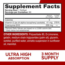 Coq10 200Mg Softgels, Ultra Coq10 - Ultra High Absorption Coenzyme Q10 Supplements - Antioxidant Supplement for Vascular and Heart Health & Energy Production, 90 Count