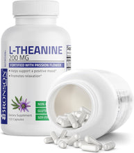 L-Theanine 200Mg (Double-Strength) with Passion Flower Herb, Non-Gmo Gluten-Free Soy-Free Stress Management Supplement, 120 Capsules