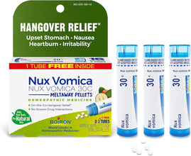 Nux Vomica 30C for Hangover Relief (3 Count) + Bryonia 30C for Joint and Muscle Pain Relief (3 Pack)