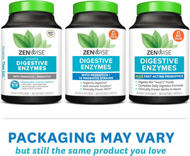 Digestive Enzymes - Probiotic Multi Enzymes with Probiotics and Prebiotics for Digestive Health and Bloating Relief for Women and Men, Daily Enzymes for Gut and Digestion - 180 Count