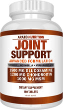 Glucosamine Chondroitin Turmeric Msm Boswellia - Joint Support Supplement for Relief 180 Tablets for Bones, Back, Knees, Hands -