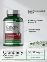 Cranberry Concentrate Extract Pills + Vitamin C | 30,000Mg | 120 Capsules | Triple Strength Ultimate Potency Formula | Non-Gmo and Gluten Free Supplement