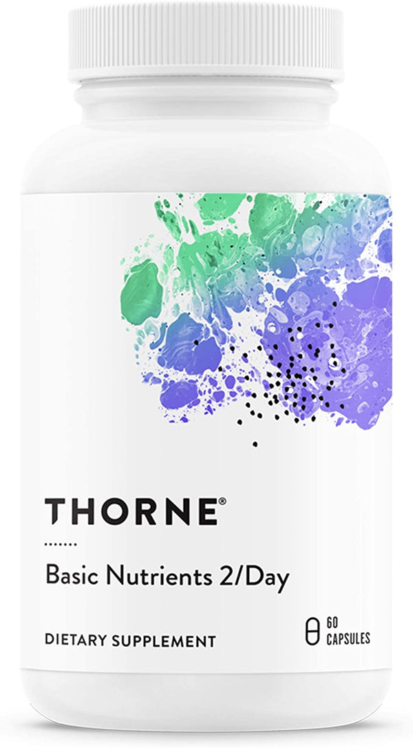 Basic Nutrients 2/Day - Comprehensive Daily Multivitamin with Optimal Bioavailability - Vitamin and Mineral Formula - Gluten-Free, Dairy-Free, Soy-Free - 60 Capsules - 30 Servings