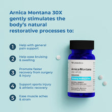 Arnica Montana 30X Rapid Dissolve Arnica Tablets for Natural Pain, Bruising, and Swelling Support - Homeopathic Medicine for Injury and Surgery Recovery - 150 Ct - 50 Servings