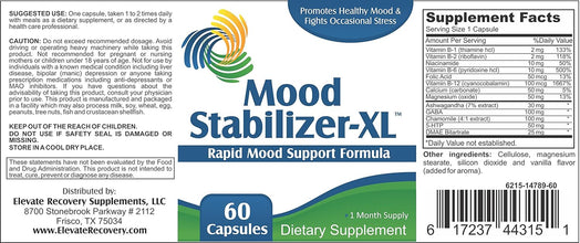 Mood Stabilizer-Xl: Mood Support Supplement with 13 Active Ingredients Including 5-HTP, Ashwagandha, GABA & St. John'S Wort Extract - Mood Enhancer Supplements & Vitamins - 60 Capsules