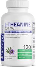 L-Theanine 200Mg (Double-Strength) with Passion Flower Herb, Non-Gmo Gluten-Free Soy-Free Stress Management Supplement, 120 Capsules