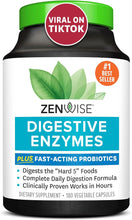 Digestive Enzymes - Probiotic Multi Enzymes with Probiotics and Prebiotics for Digestive Health and Bloating Relief for Women and Men, Daily Enzymes for Gut and Digestion - 180 Count