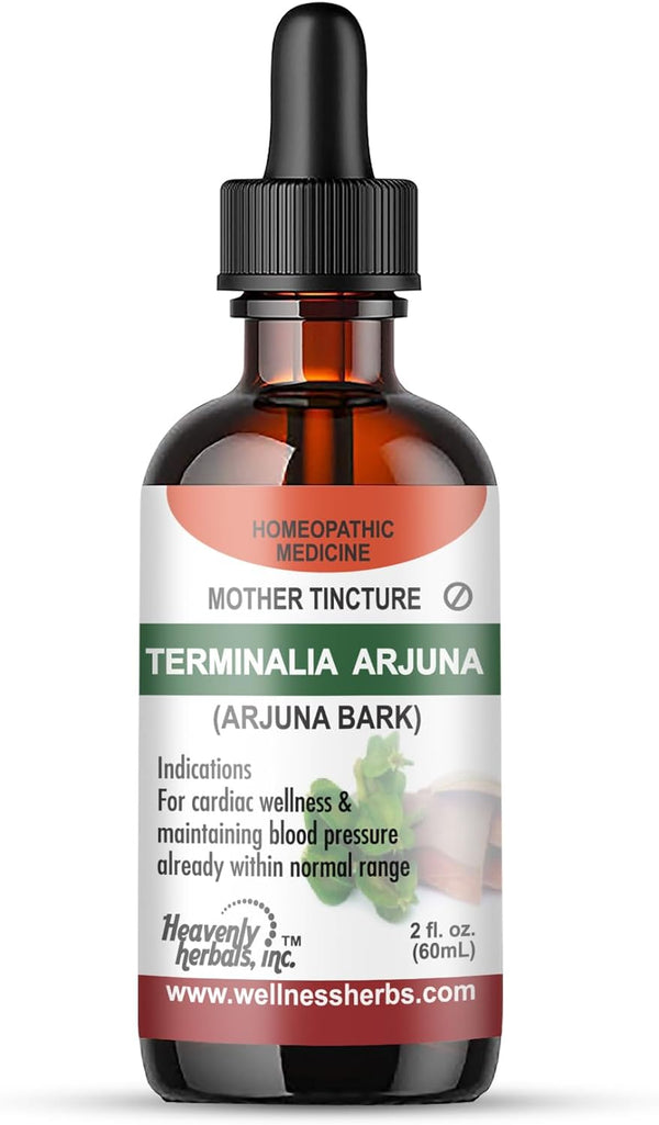 Terminalia ARJUNA Q (Arjuna Bark) Homeopathic Mother Tincture - Supports Heart Health. - 2 Fl Oz - Wellnessherbs Ships from New York, USA.