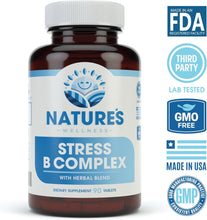 Vitamin B Complex Stress Relief | All Natural Mood Enhancer and Stress Support Supplement | Stress B Complex with Herbal Extract Blend plus Vitamin C, PABA, and Choline