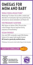 Wholemega for Moms Fish Oil Supplement - Prenatal DHA with Omega-3 + Vitamin D3 for Prenatal & Postnatal Support - 180 Ct, 500Mg Softgels