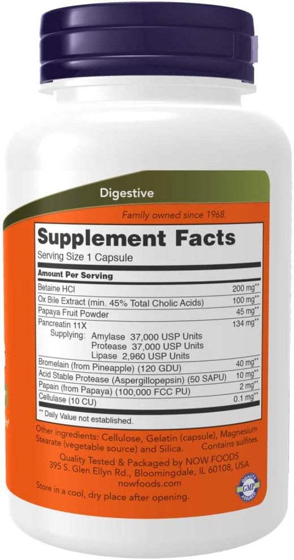 Supplements, Super Enzymes, Formulated with Bromelain, Ox Bile, Pancreatin and Papain,180 Capsules