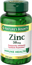 Zinc 50Mg, Immune Support & Antioxidant Supplement, Promotes Skin Health 250 Caplets