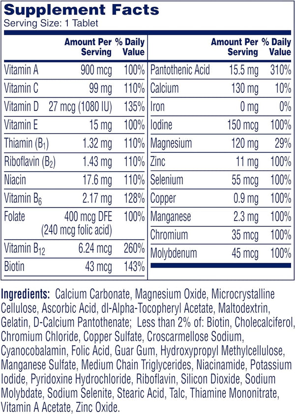 Men’S Multivitamin, Supplement Tablet with Vitamin A, Vitamin C, Vitamin D, Vitamin E and Zinc for Immune Health Support, B12, Calcium & More, 200 Count (Packaging May Vary), Pack of 1