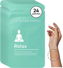 Relax Patches, to Unwind and Decompress, Natural Patch with Ashwagandha, Ginger Root, Plant Powered Wearable Wellness, Sustained Release (24 Total Patches)