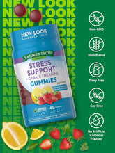 Stress Relief Gummies for Adults | with Gaba, L Theanine and Lemon Balm | Lemon Strawberry Gummies | Non-Gmo, Gluten Free Supplement | by