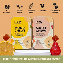 PYM Citrus Mood Chews Support for Stress, Worry & Overwhelm, 60 Count - 130Mg GABA, 90Mg L-Theanine - Vegan, Non-Gmo, Gluten-Free, No Added Sugar - All-Natural Mood Balance Supplement Made in USA!