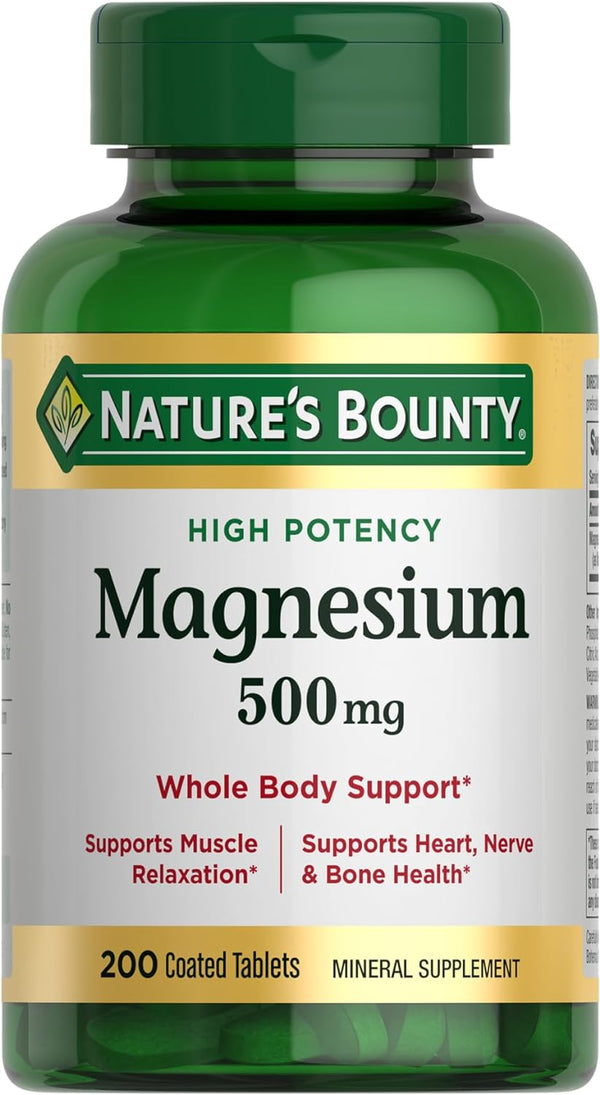 Magnesium, Bone and Muscle Health, Whole Body Support, Tablets, 500 Mg, 200 Ct