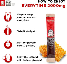 Korean Red Ginseng Everytime 2000Mg with Propolis - 10 Sticks