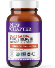 Calcium Supplement - Bone Strength Organic Calcium with Magnesium, Vitamin D3+K2, 70+ Trace Minerals for Bone Health, Gluten Free, Easy to Swallow - 120 Slim Tablets