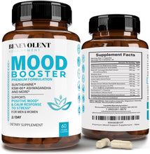 Calm Mood Booster Supplement - Natural Happy Pills for Stress, Sleep & Mood Support - Patented KSM-66® Ashwagandha & Suntheanine® L-Theanine, Rhodiola Rosea, Magnesium - 60 Count