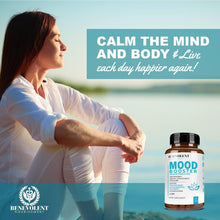 Calm Mood Booster Supplement - Natural Happy Pills for Stress, Sleep & Mood Support - Patented KSM-66® Ashwagandha & Suntheanine® L-Theanine, Rhodiola Rosea, Magnesium - 60 Count